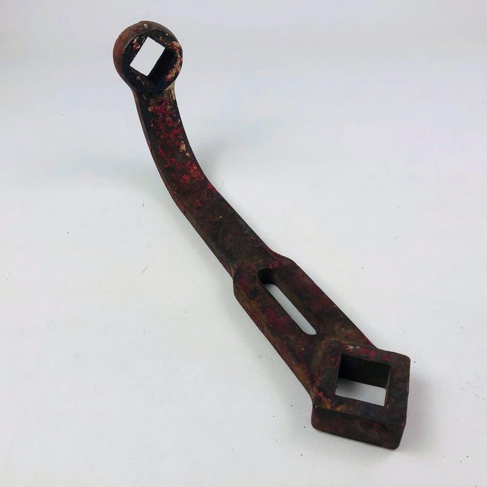 Vintage Fire Hydrant Spanner Wrench Red Cast Iron Square Valve Key Labeled G