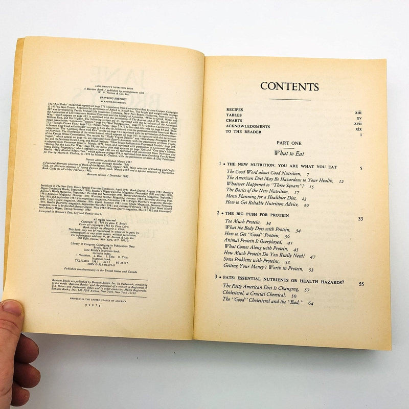 Jane Brodys Nutrition Book Paperback Jane Brody 1981 Nutrition Diet Lifetime Eat 9