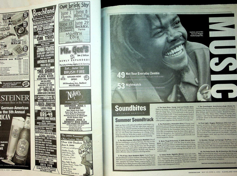 Cleveland Scene Magazine May 2002 No 22 Rob White Zombie The Sinister Urge Chat 3