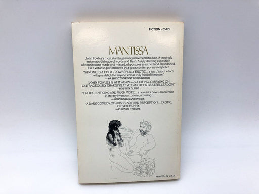 Mantissa John Fowles 1982 New American Library Paperback Reprint First Edition 2