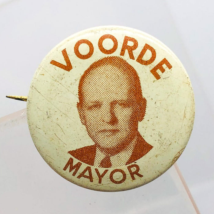 Voorde for Mayor Button Pin .75" South Bend Indiana Political Campaign Edward 2