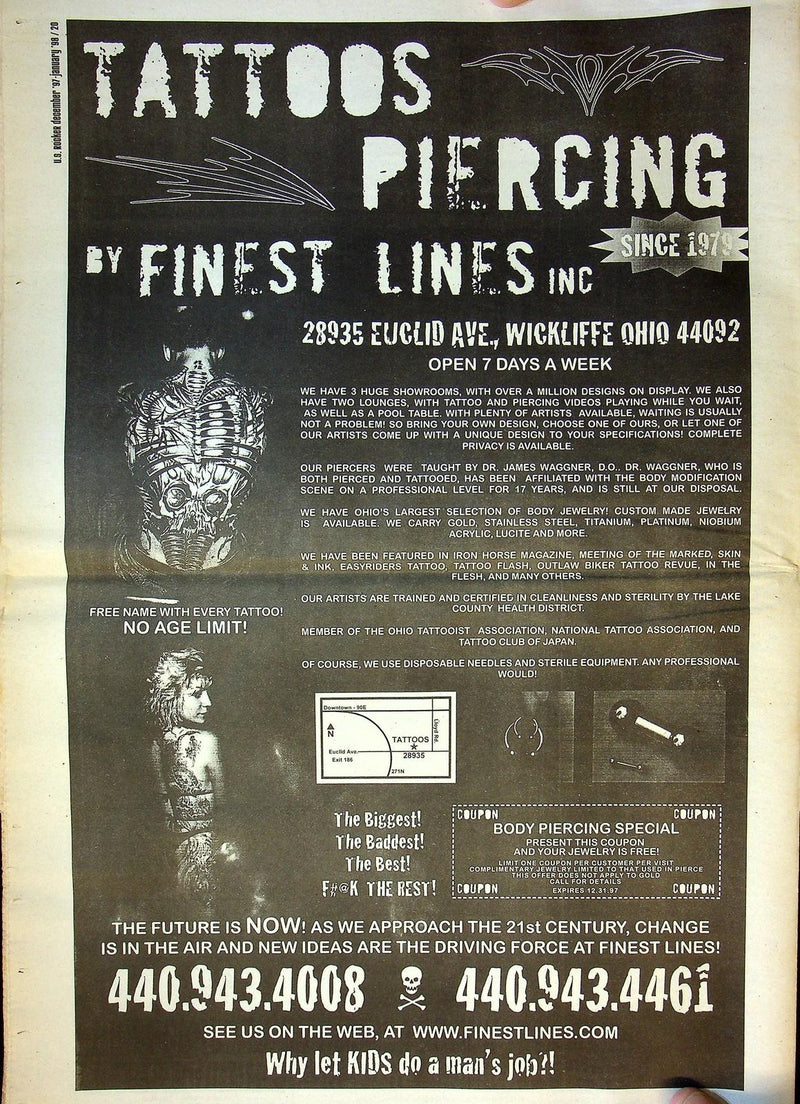 U.S Rocker Magazine Vol 9 No.1 1998 Mutant Holiday, Politics in Music