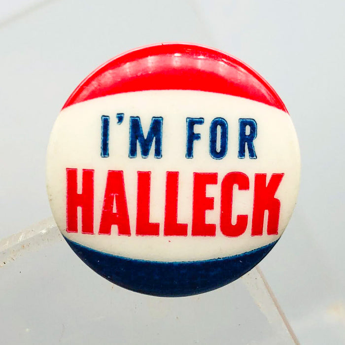 I'm For Halleck Button Pin .75" Indiana Politician Campaign Republican Charles 2