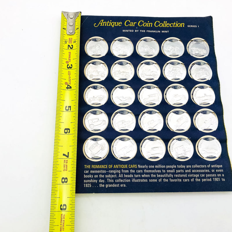 Sunoco Aluminum Antique Car Coin Collection Series 1 Franklin Mint 1901-1925