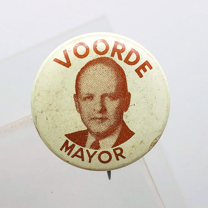 Voorde for Mayor Button Pin .75" South Bend Indiana Political Campaign Edward 3