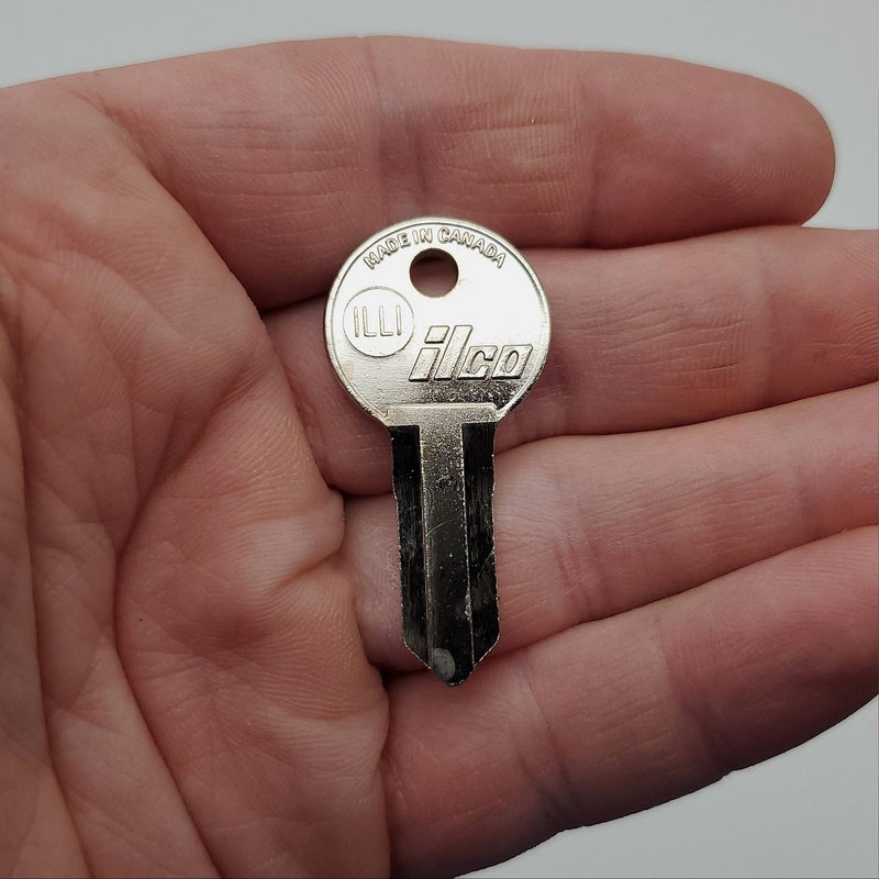 10x Ilco ILL1 Key Blanks Illinois Nickel Plated NOS