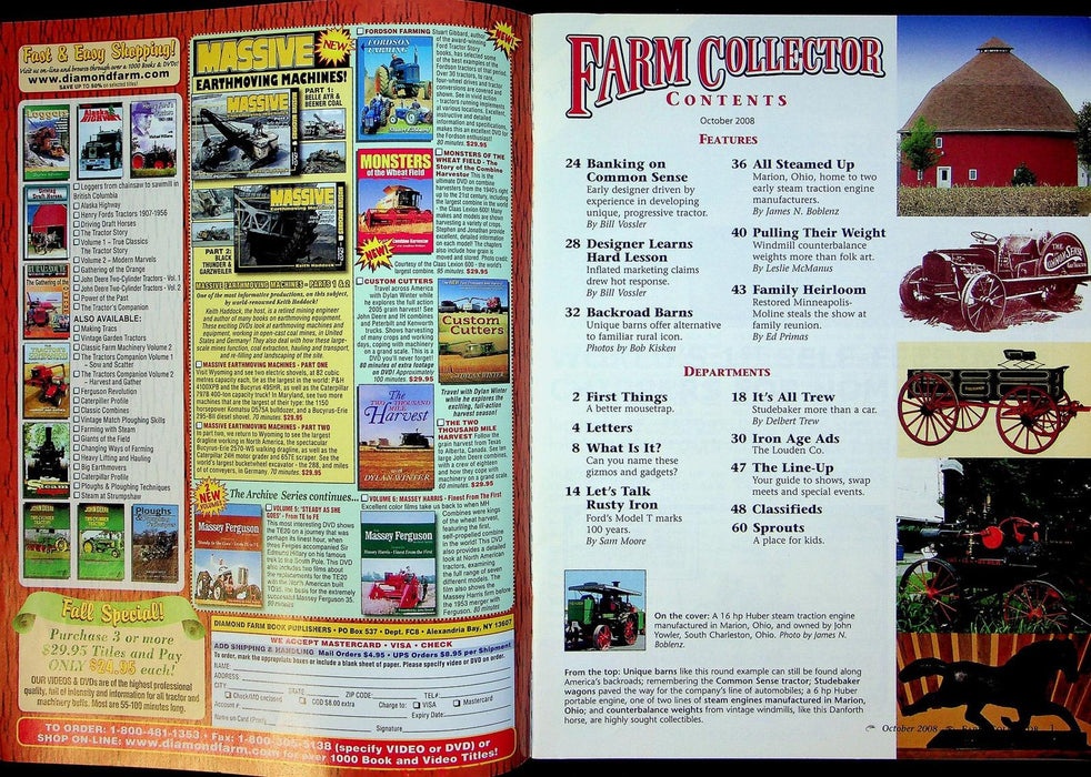 Farm Collector Magazine October 2008 Vol 11 # 3 Model T Centennial