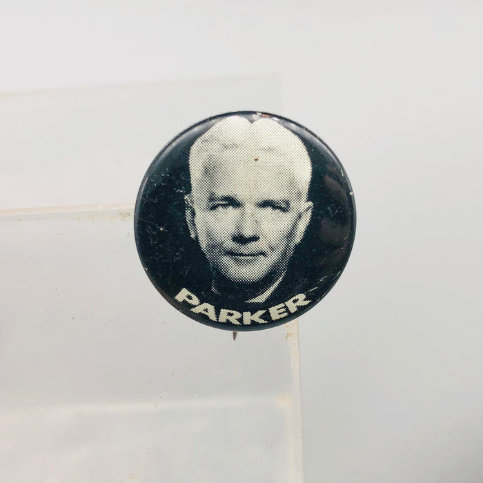 Parker Political Campaign Button Pin .875" Lithographers Union Label Vintage 23