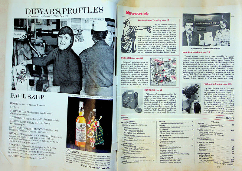 Newsweek Magazine Nov 10 1975 Pet Rock Craze Hot Rocks Battle of Beirut 2