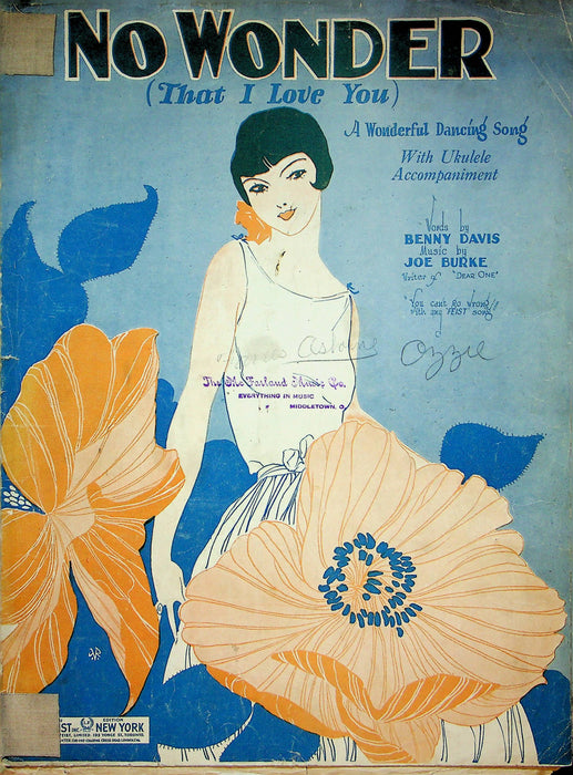 No Wonder That I Love You Sheet Music Joe Burke Benny Davis Piano Vocal 1924 1