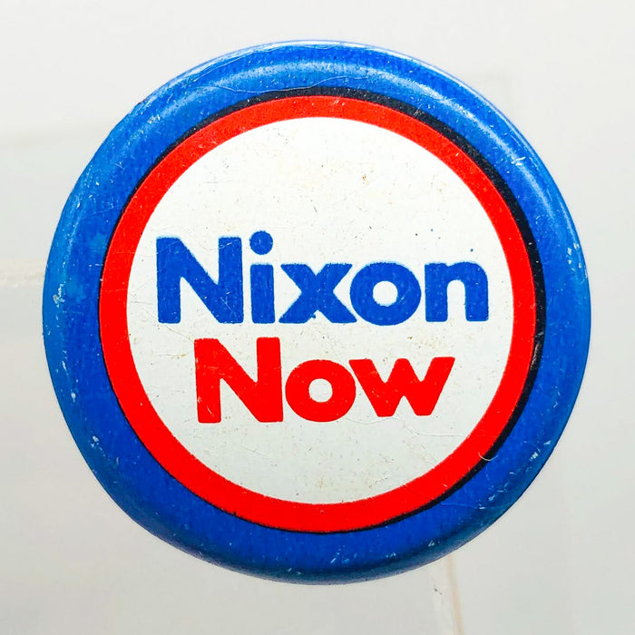 Richard Nixon Now Button Pin 1" Presidential Campaign Politics COADCO Vintage 5