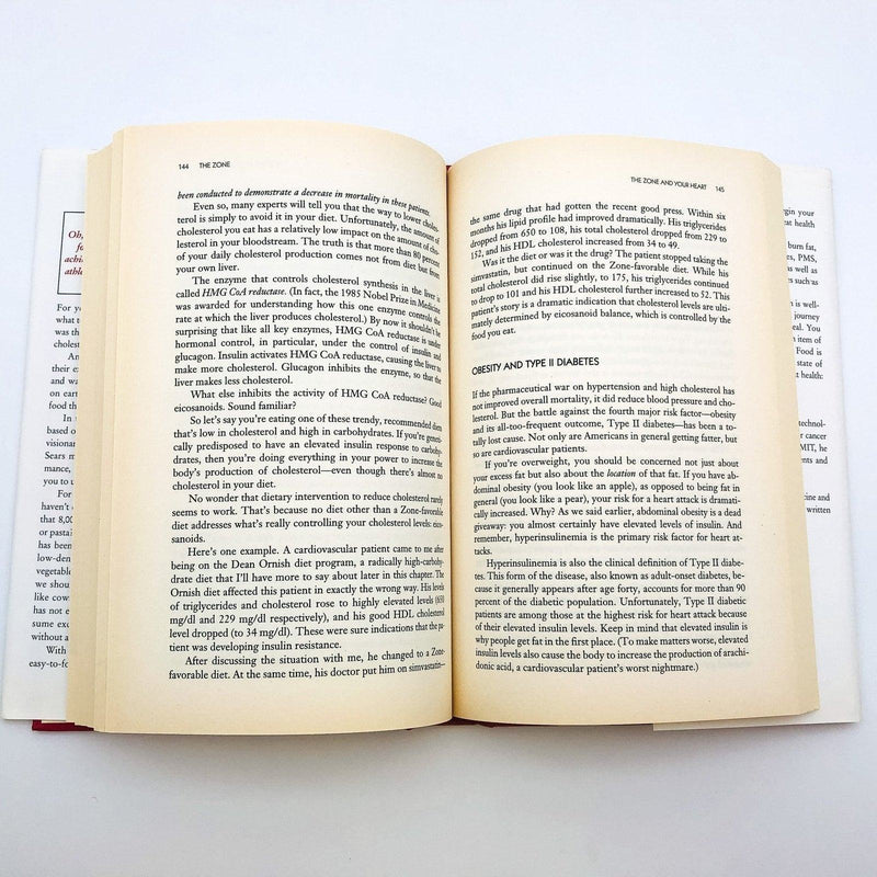 Enter The Zone Hardcover Barry Sears PHD 1995 Nutrition Health Calories Dieting 9