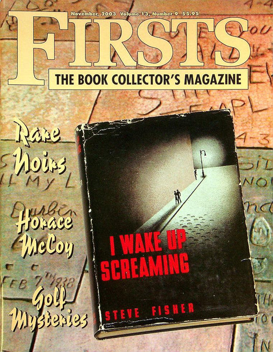 Firsts Magazine November 2003 Vol 13 No 9 Collecting Horace McCoy 1