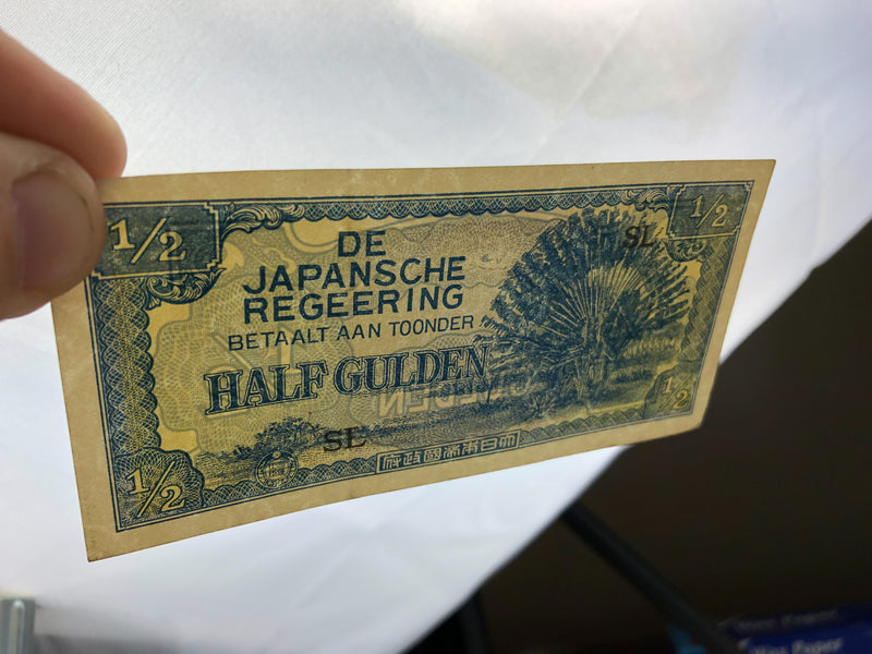 Netherlands 1/2 Half Gulden Japanese Invasion Money JIM De Japansche Regeering