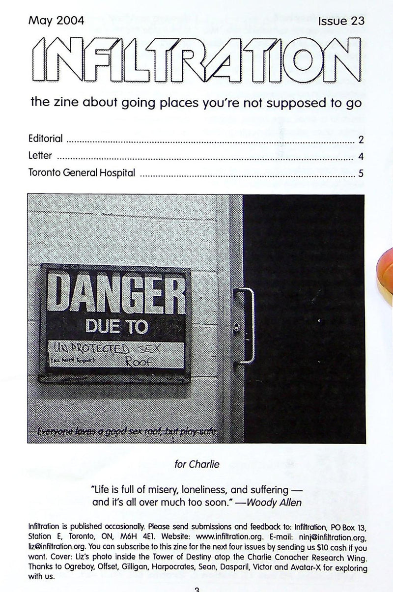 Infiltration Issue 23 2004 Toronto Central Hospital 2