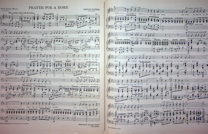 To The Surging Sea Sheet Music Piano Song Forte Irina Podeska 1943 Etude Mag 4