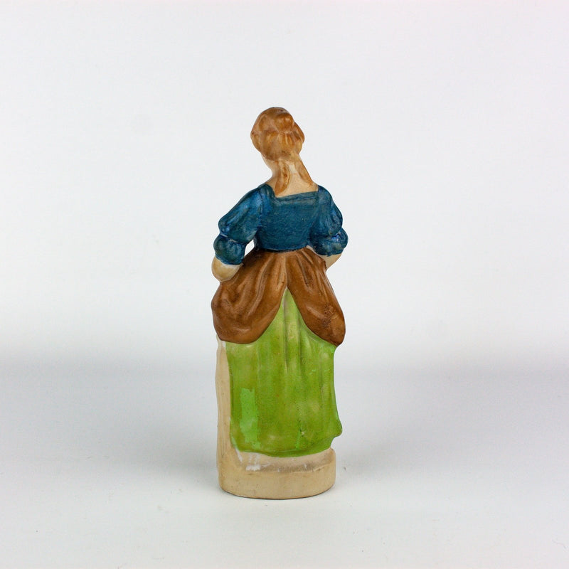 Occupied Japan Hadson Muted Colors Colonial Woman w/ Flowers 6.5 Inches 3