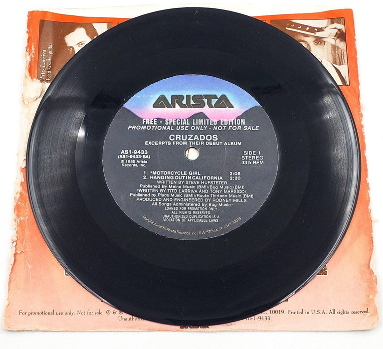 Cruzados Excerpts From Their Debut Album 33 RPM Single Record Arista 1985 Promo 4