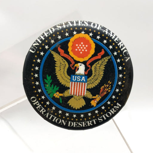 Desert Storm Button Pinback Operation United States America Patriotic Military 1