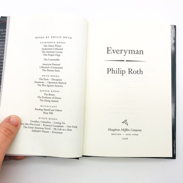 Everyman Hardcover Philip Roth 2006 Life Death Loss Stoicism 1st Edition 8