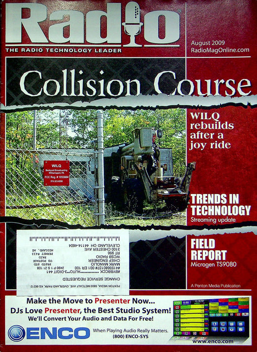 Radio Magazine The Radio Technology Leader Aug 2009 WILQ Backyard Broadcasting