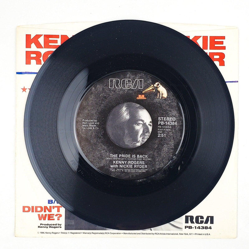 Kenny Rogers The Pride Is Back Record 45 RPM Single PB-14384 RCA 1986 3