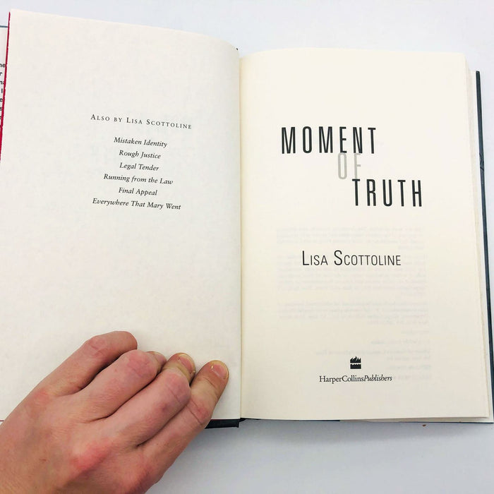 Lisa Scottoline Book Moment Of Truth Hardcover 2000 1st Edition Courtroom Drama 7