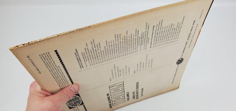 New Sing Along in Italian Vol 5 Record 33 RPM LP COL-ST-792 Colonial 3