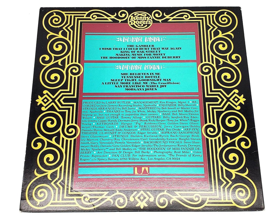 Kenny Rogers The Gambler 33 RPM LP Record United Artists 1978 UA-LA934-H Copy 1 2