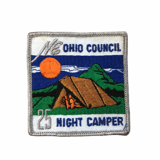 Boy Scouts of America Northeast Ohio NE Council Patch 25 Night Camper BSA Sew On 2