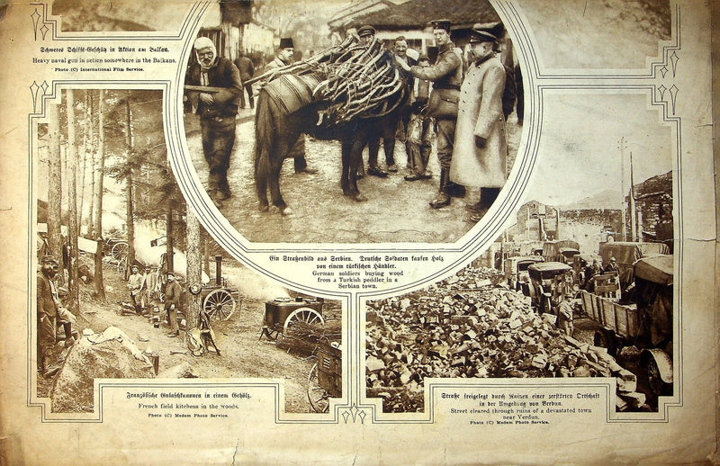 1916 Deutfches Journal German American Newspaper May 21 Heavy Naval Guns Balkans 2