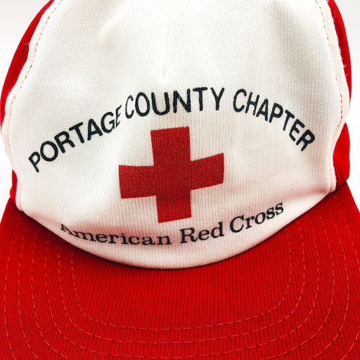 Vintage American Red Cross ARC Trucker Hat Cap Snapback Portage County Ohio 2 2