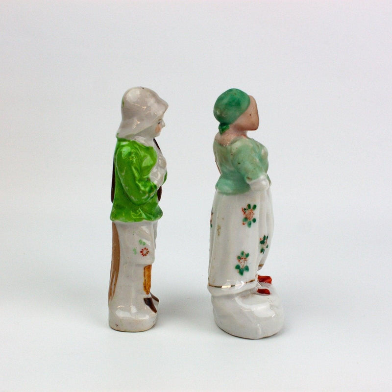 Occupied Japan Dutch Colonial Man w/ Sack & Lady w/ Basket 5 Inches 4