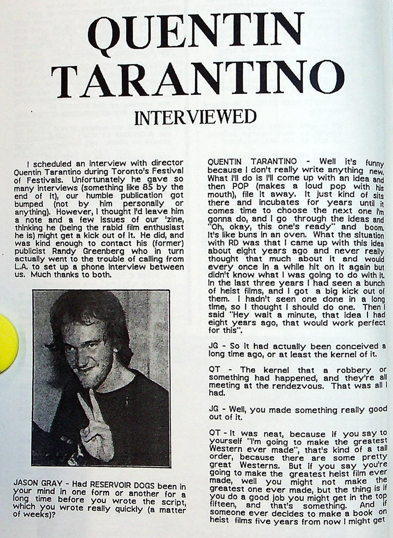 Sub Terrenea Fanzine 1993 # 9 Quentin Tarantino & Peter Jackson Interviews 3