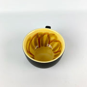 Starbucks Black Coffee Mug Matte Bone China Flower Sunflower Yellow 2012 3