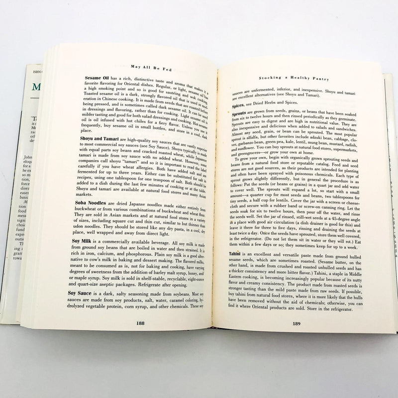 May All Be Fed Hardcover John Robbins 1992 Animal Food Dieting 1st Edition 9