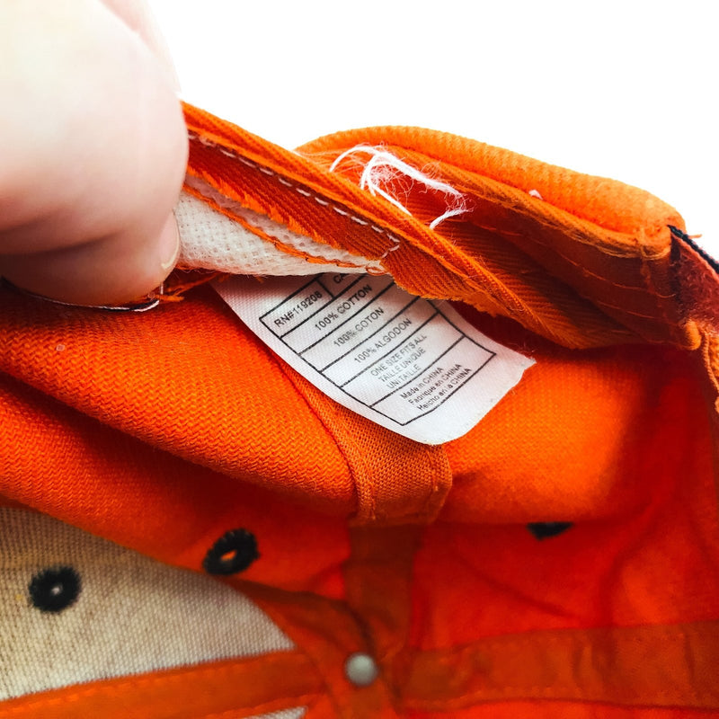 Vintage Cleveland Browns Football Hat Baseball Cap NFL Hook Loop Orange Helmet 9