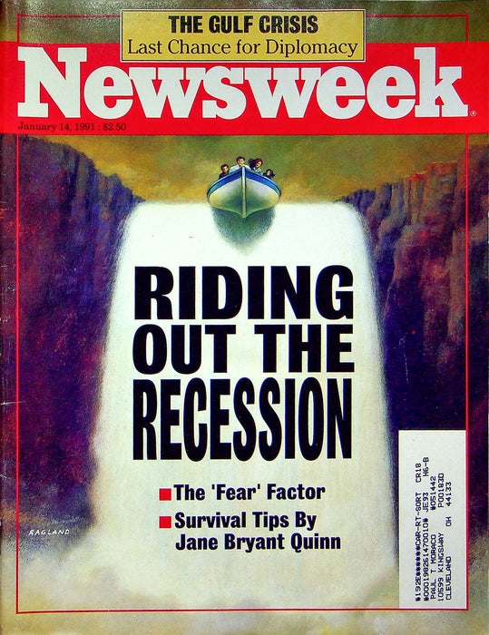 Newsweek Magazine January 14 1991 Desert Storm Gulf War Begins US Recession