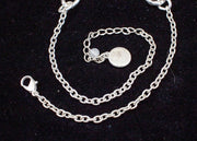 Vintage Bill Blass: Silver Tone Hammered Texture Oval Chain Necklace - 20.5" 6