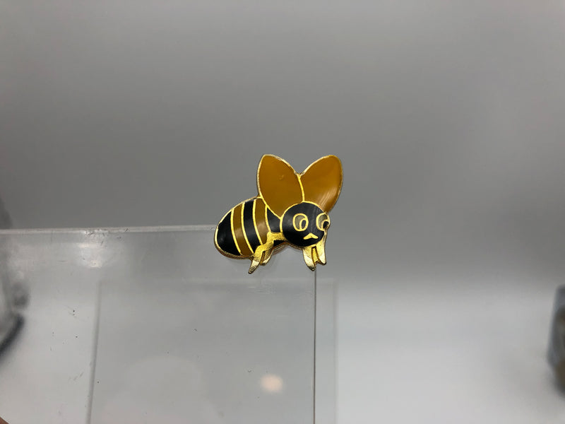 Vintage Bumblebee Lapel Pin Pinback Epoxy Enamel Busy Bee Gold Yellow