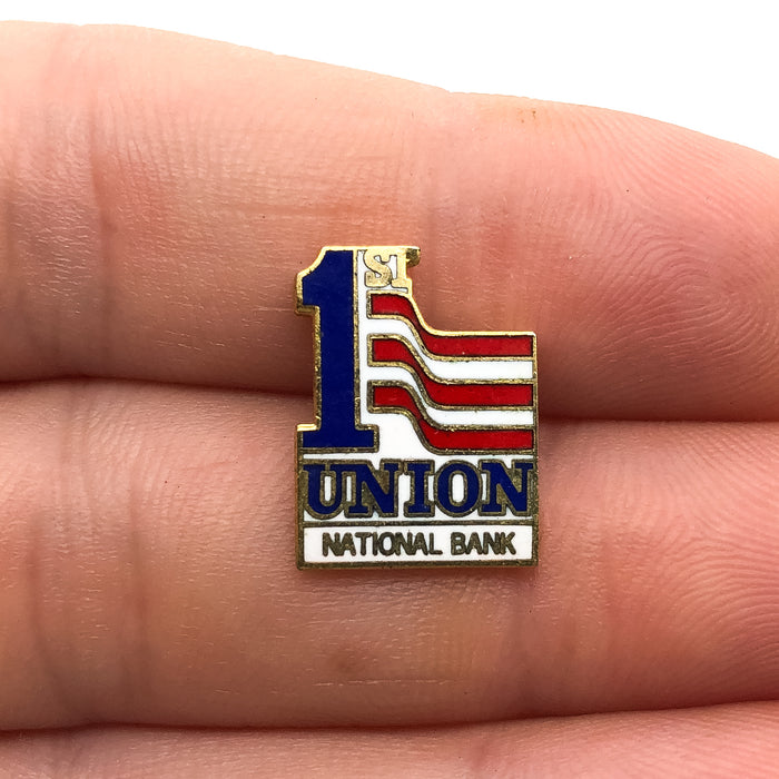 1st Union National Bank Lapel Pin American Flag Number 1 1