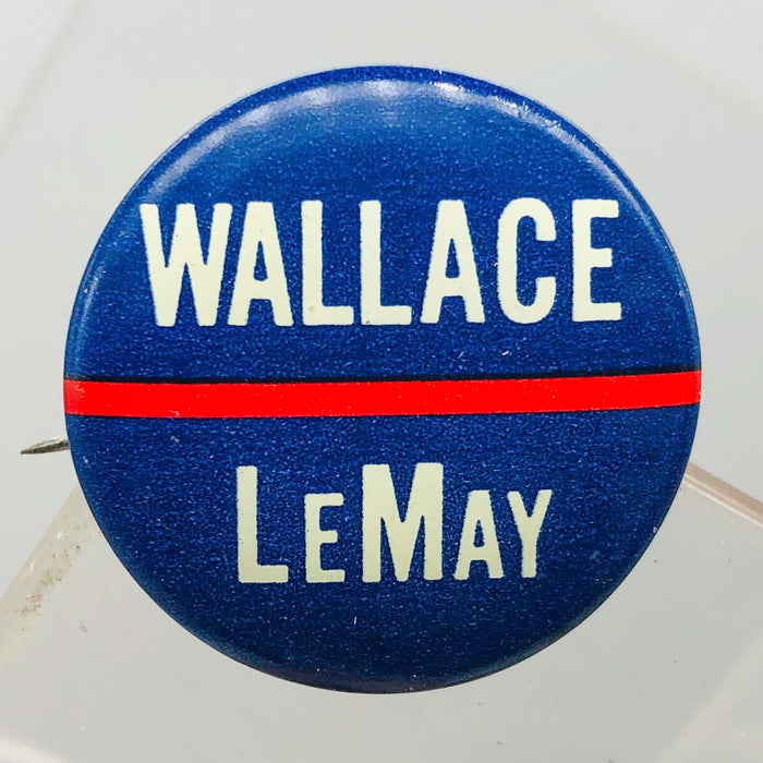 George Wallace Curtis LeMay Button Pin .875" Presidential Campaign Vintage 4