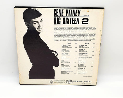 Gene Pitney Gene Pitney's Big Sixteen, Volume Two LP Record Musicor Records 2