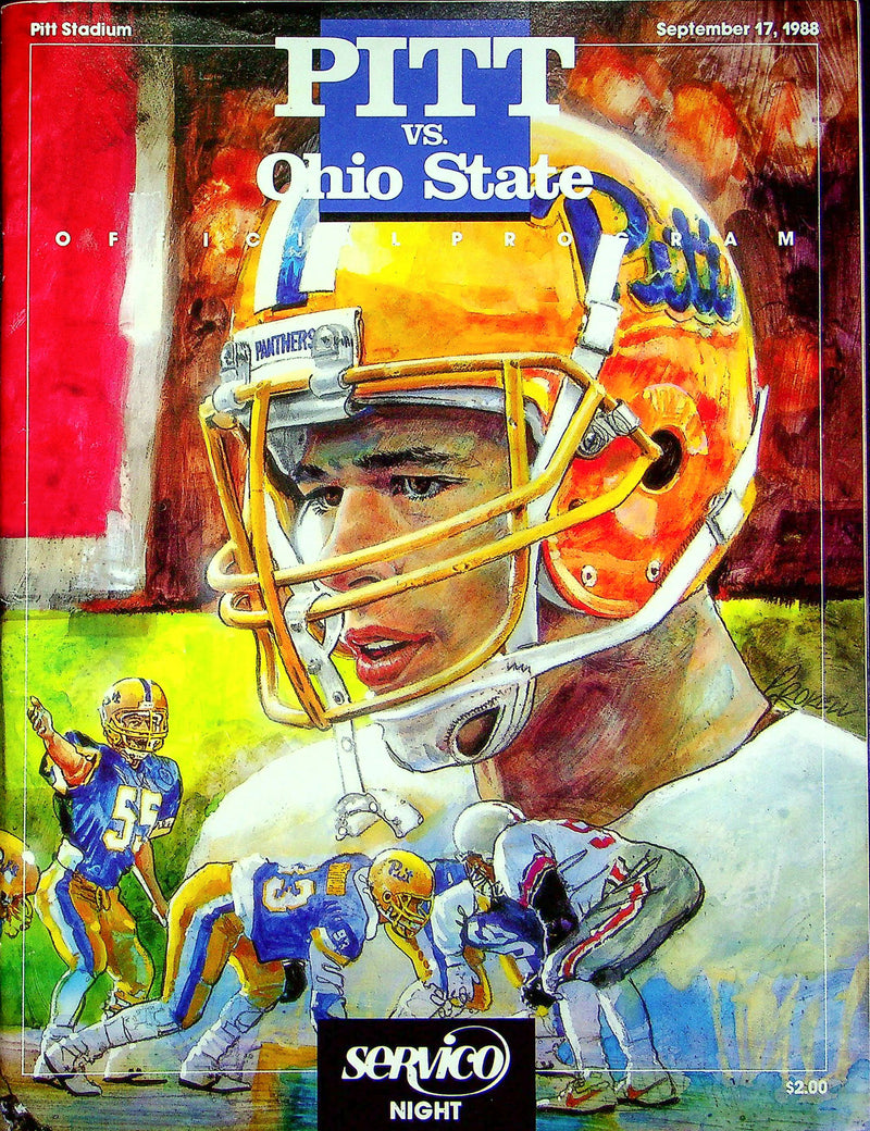 Pittsburgh Panthers Football Program Sep 17 1988 Vs. Ohio State Buckeyes OSU