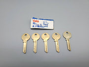 5x Yale RN12 1/2 Key Blanks JG Keyway Nickel Silver 6 Pin NOS 3