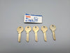 5x Yale RN12 1/2 Key Blanks JG Keyway Nickel Silver 6 Pin NOS 3