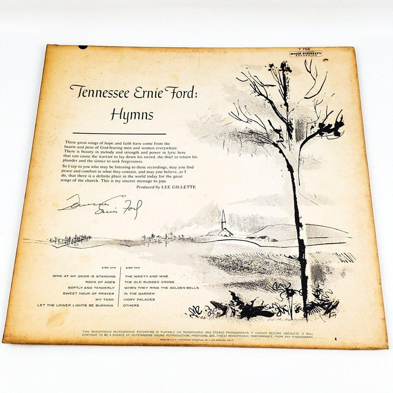 Tennesse Ernie Ford Hymns Record 33 RPM LP Capitol Records 1956 2