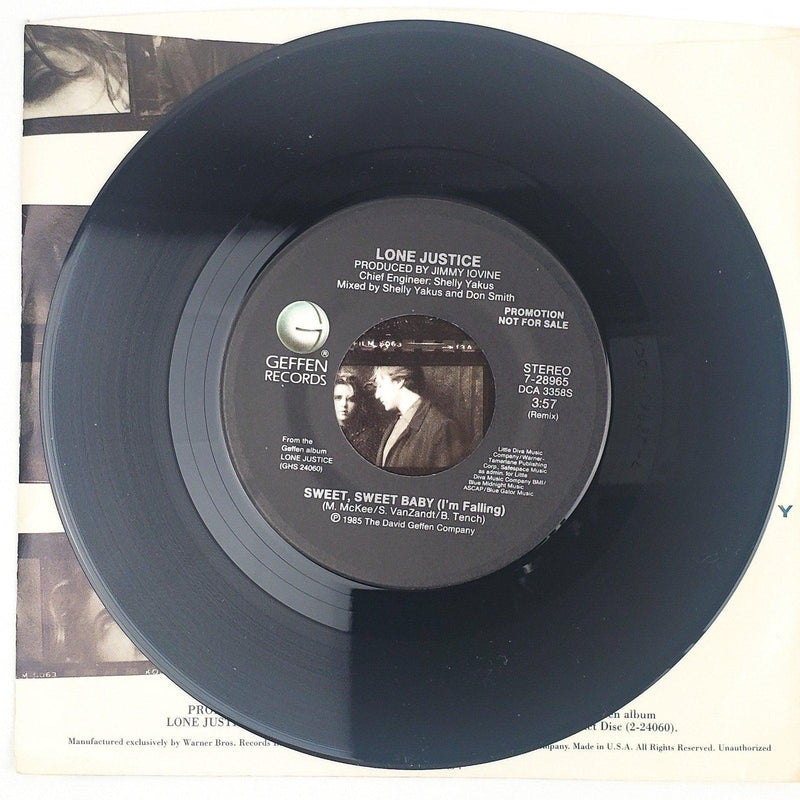 Lone Justice Sweet, Sweet Baby I'm Falling Record 45 Single Geffen 1985 Promo 4