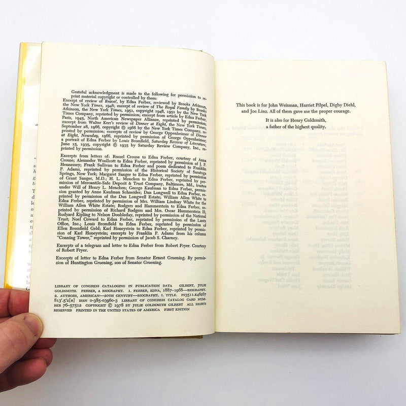 Ferber Hardcover Julie Goldsmith Gilbert 1978 Female Author 20th Century Ex Libr 8