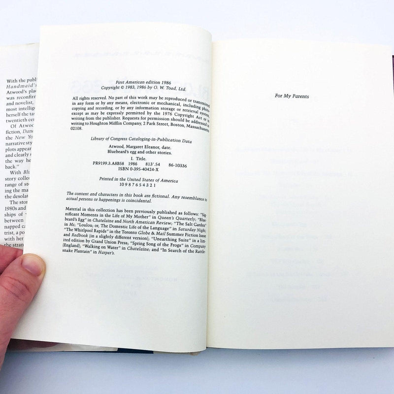 Bluebirds Egg And Other Stories Hardcover Margaret Atwood 1986 1st USA Edition 8